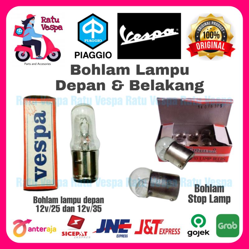 Bohlam Lampu Depan dan Stoplamp Belakang Vespa