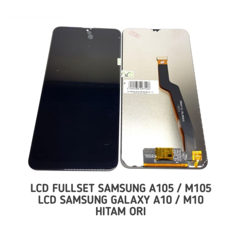 Layar LCD TS Touchscreen Fullset Samsung A10 M10 A105 M105 ORI - BLACK