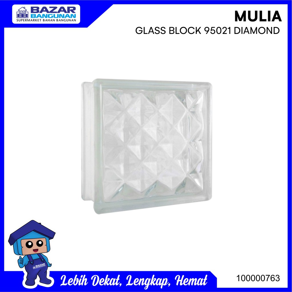 Mulia - Glass Block / Gelas Blok Diamond 95021