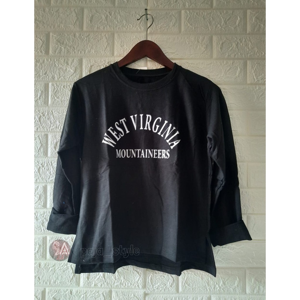 OPB pjg-Pakaian Atasan Wanita-Baju Wanita-Kaos Oblong Panjang Belakang Sablon-Lengan Panjang