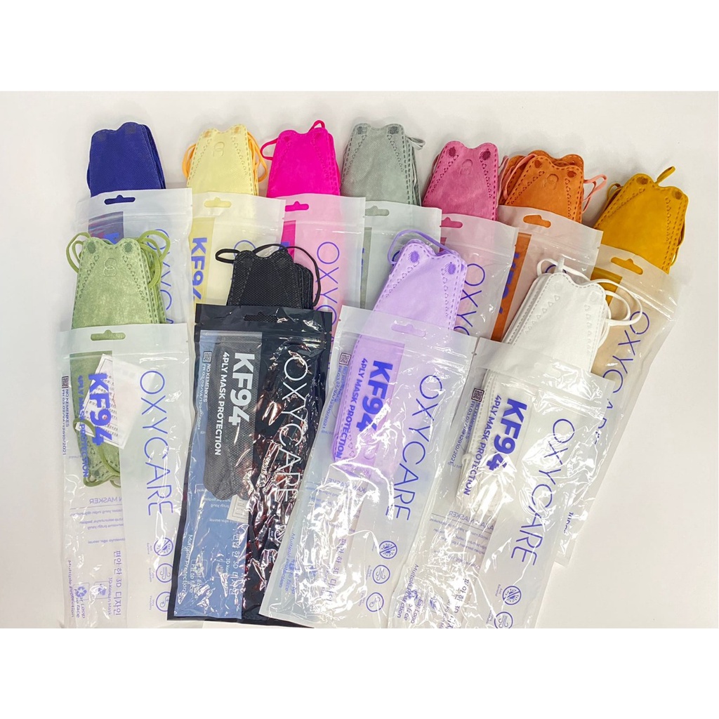 MASKER OXYCARE KF94 ISI 10PCS / MASKER KF94 DEWASA / MASKER KF94 WARNA / MASKER KF94