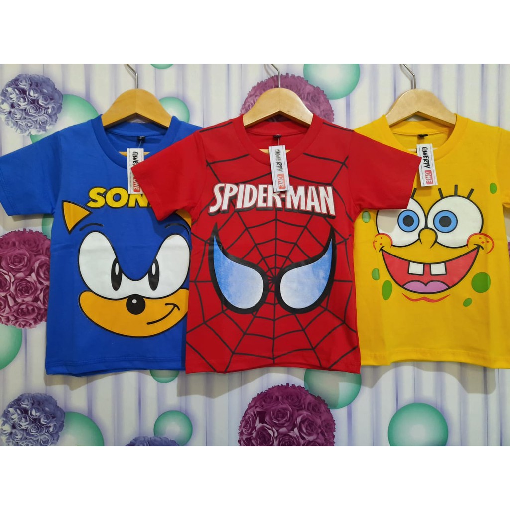 Kaos Anak Distro Karakter Motif Random