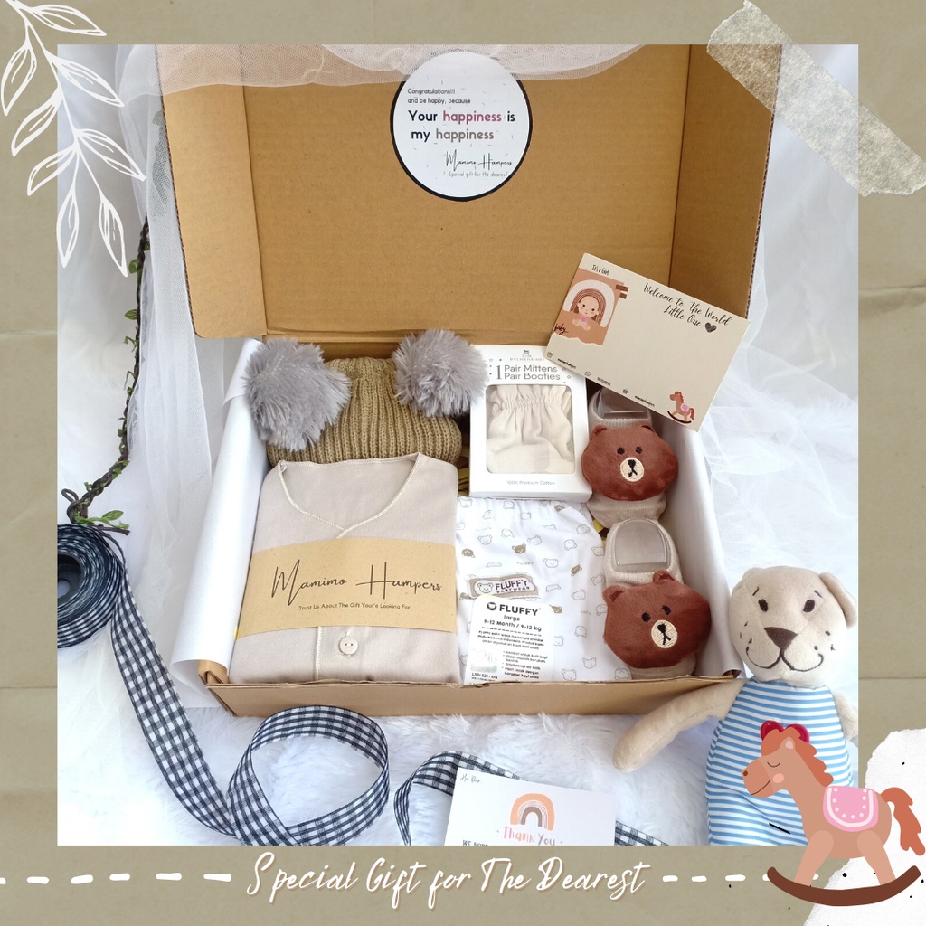 Hampers Baby Premium 2| Hampers Baby by Mamimo 2| Newborn Gift Premium | Hampers bayi premium | Hampers baby boy/Girl Kado Bayi lengkap | Kado bayi premium| Kado bayi lucu| Kado bayi murah| Hampers baby murah dan lucu| Newborn Gift-3