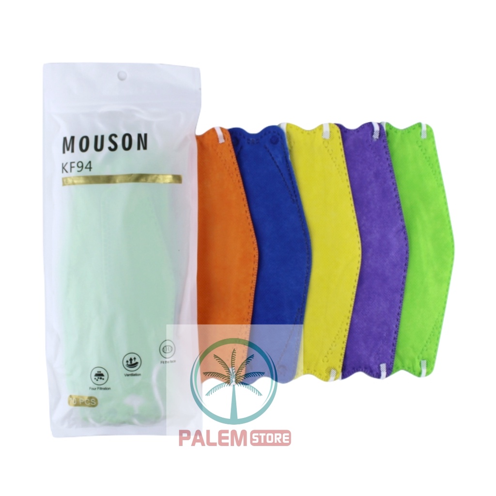 MASKER KF94 4PLY MOUSON ASLI MURAH ISI 10 PCS