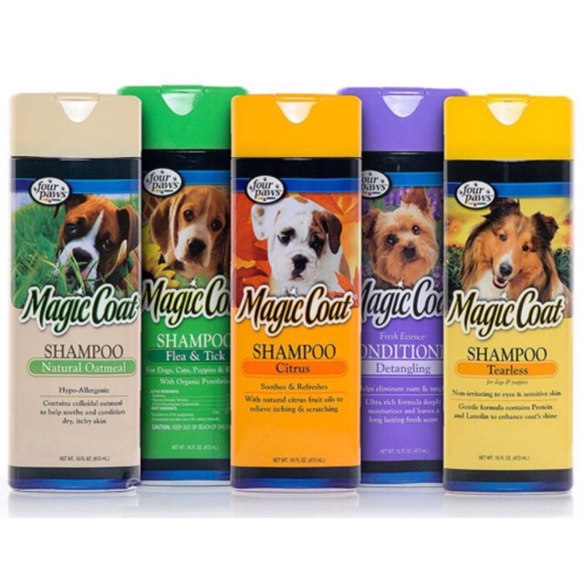 Magic coat flea &amp; tick shampoo (untuk kutu anjing) 473 ml