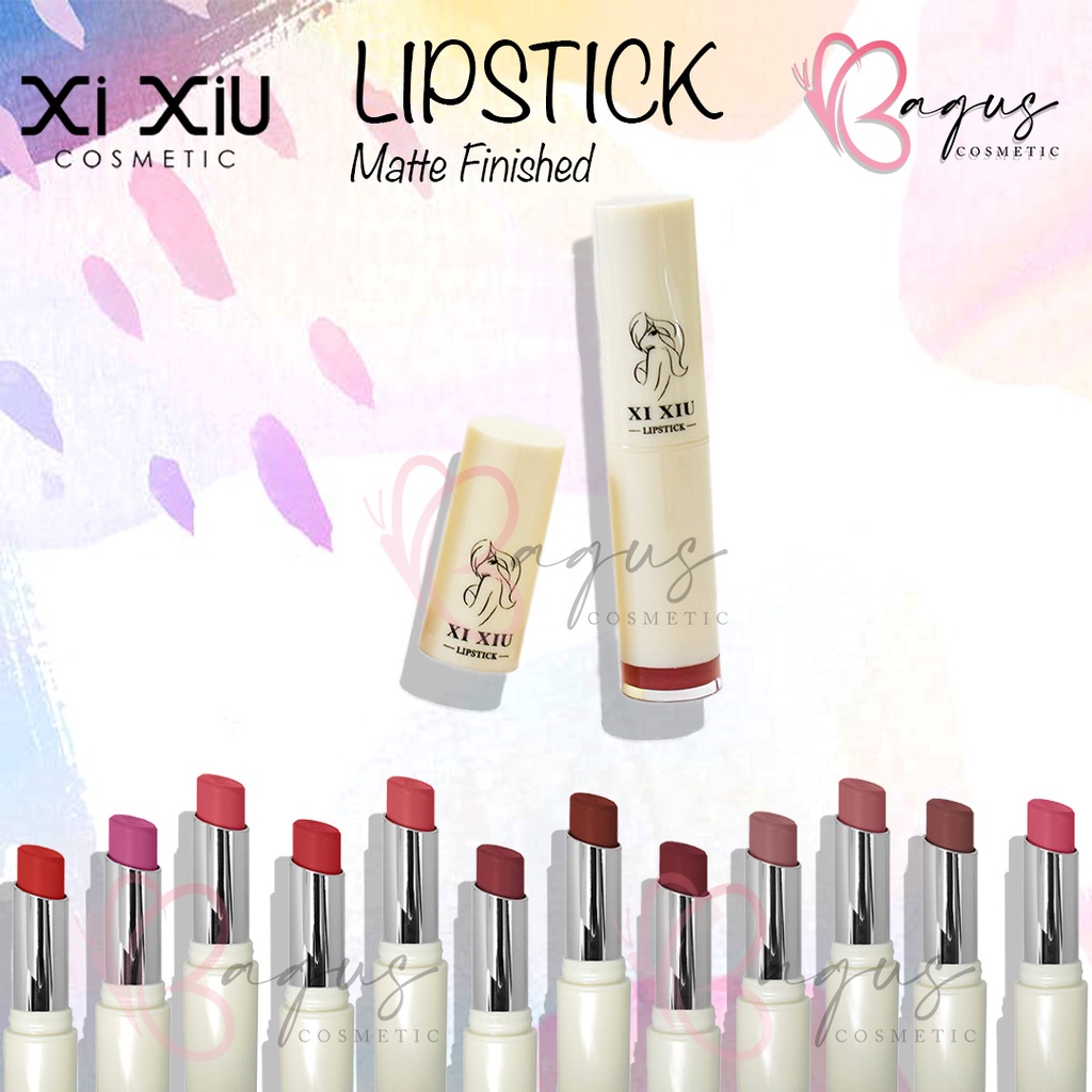 ⭐BAGUS⭐ XI XIU LIPSTICK MATTE FINISHED  | Lipstik 3 IN 1 ORIGINAL BPOM