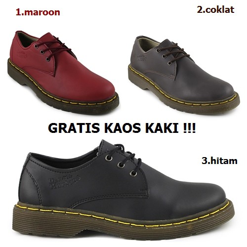  Sepatu  boot Dr  Martens Docmart low boots murah maroon 