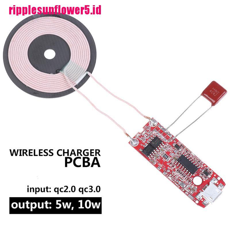 1pc Modul Sirkuit Transmitter Charger Wireless Qi 10W