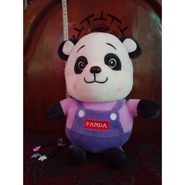 Boneka Panda, brown bahan miniso preloved