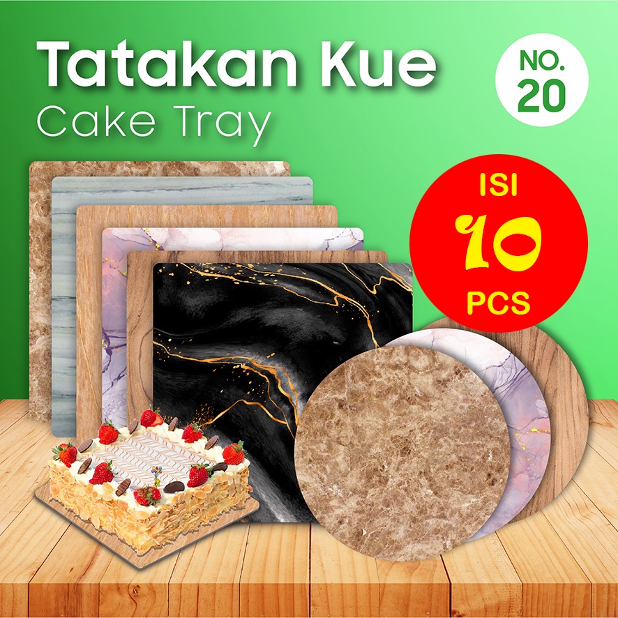 Tatakan Kue - Alas Kue - Cake Board - Cake Tray - No. 20 (10 pcs)rrr