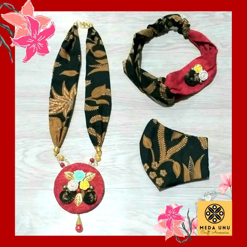 Kalung Batik Seroja 1