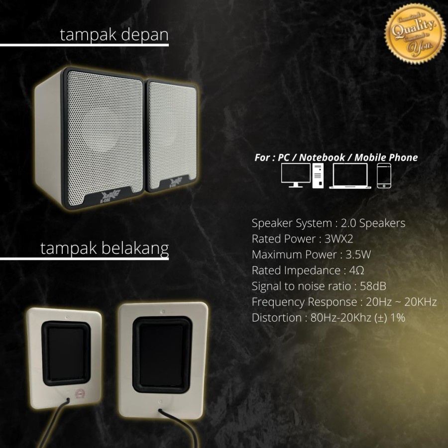 K-One D9 Speaker Komputer /Laptop Multimedia USB Mini