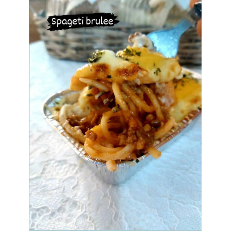 

spageti brulee panggang