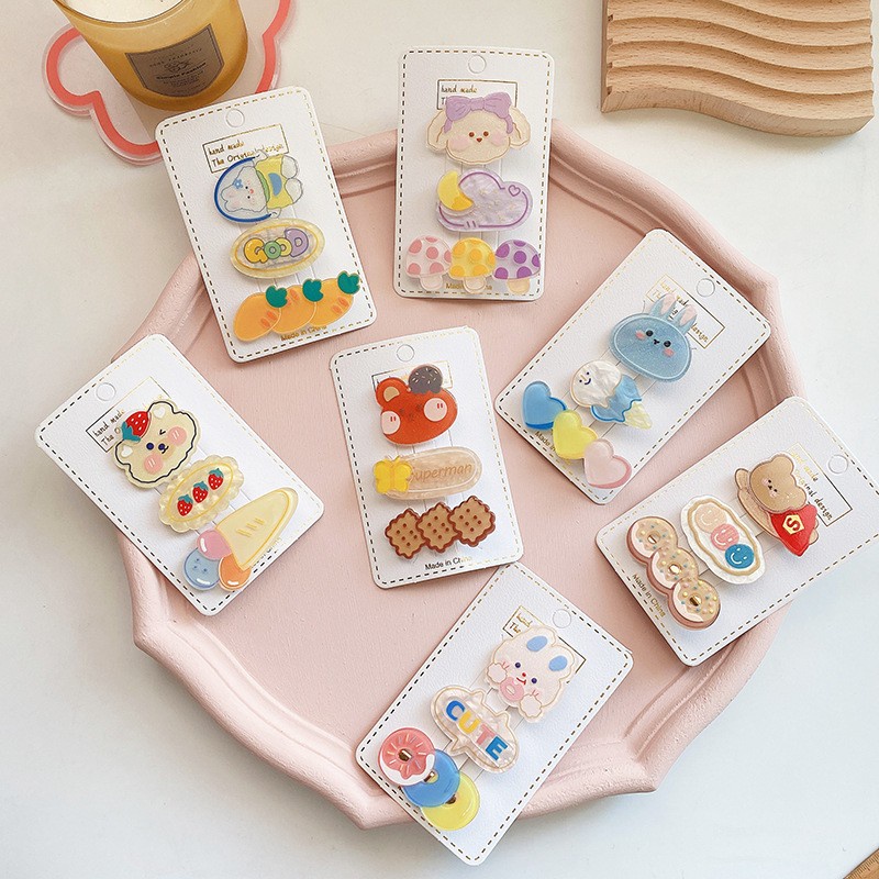 Jepit rambut anak lucu set jepit kartun jepit buaya premium import