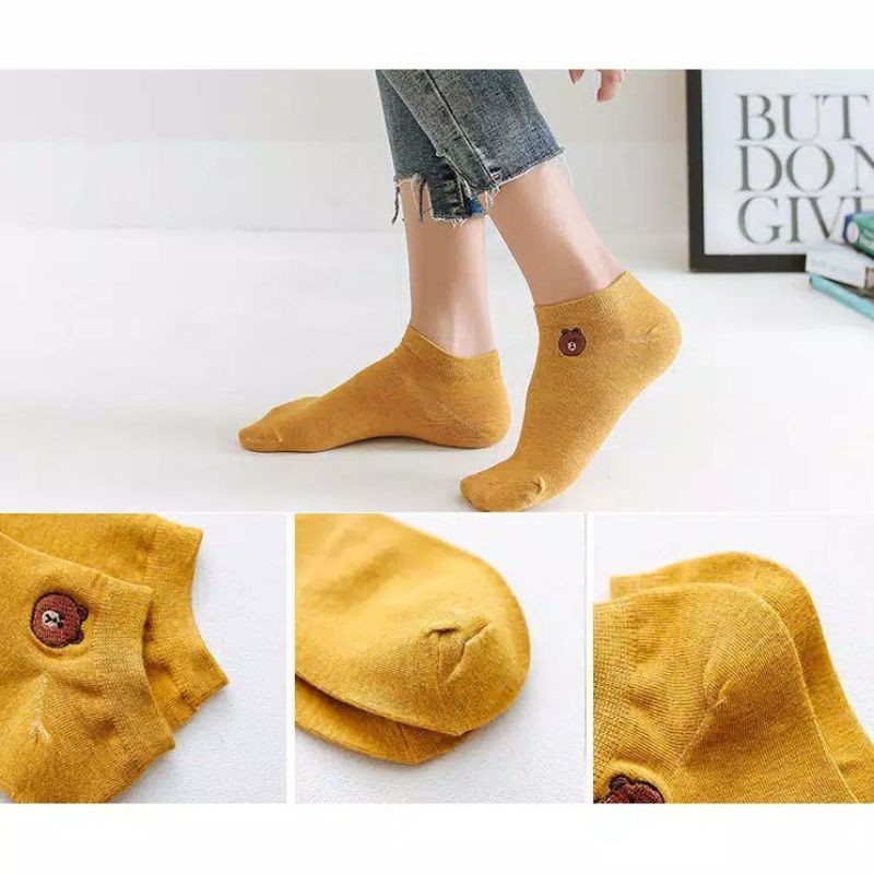 Medan Termurah Kaos kaki pendek import kaos kaki anak cute ankle motif line