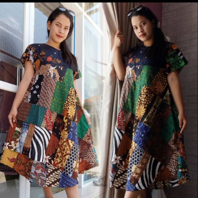 Daster Payung Perca Lengan Pendek Bumil Daster Batik Daster Payung Perca Lengan Pendek Bumil Daster Batik