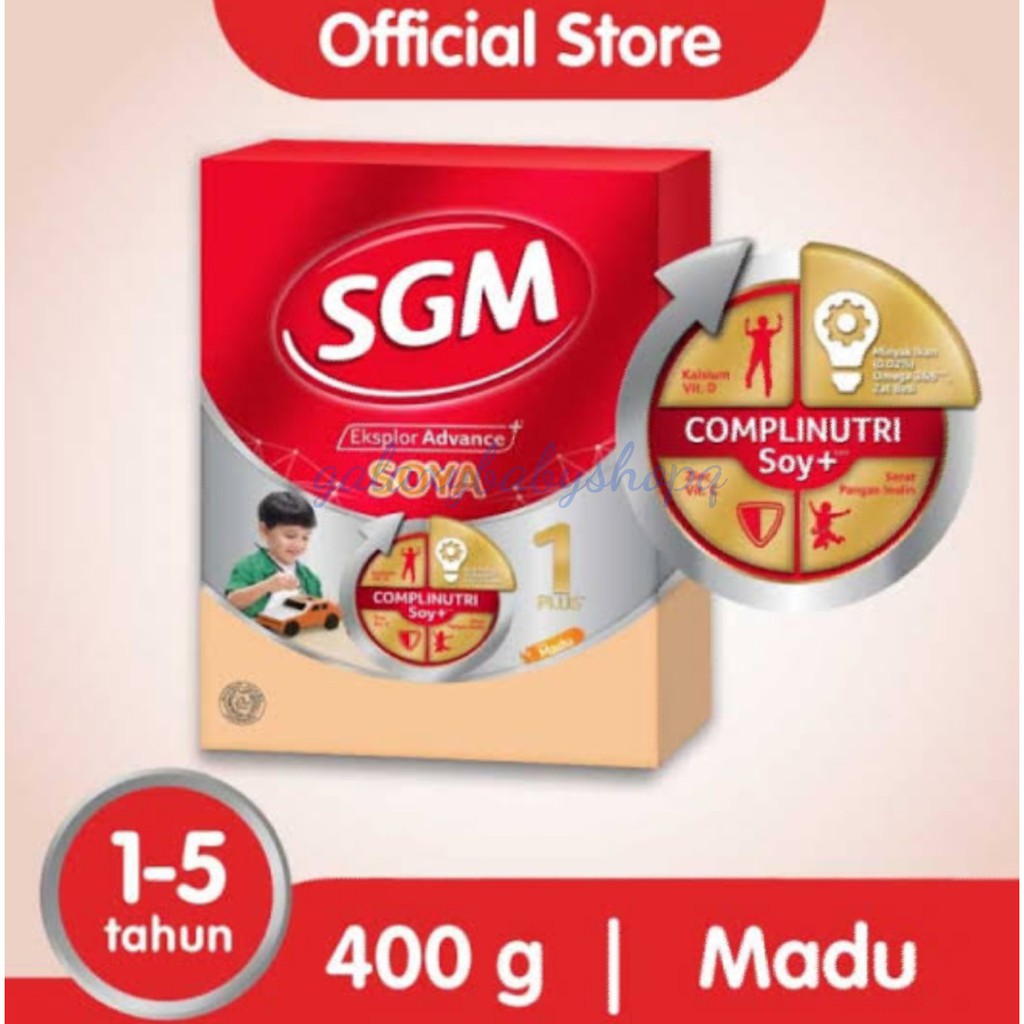 SGM soya 1+ 400gr vanilla, madu