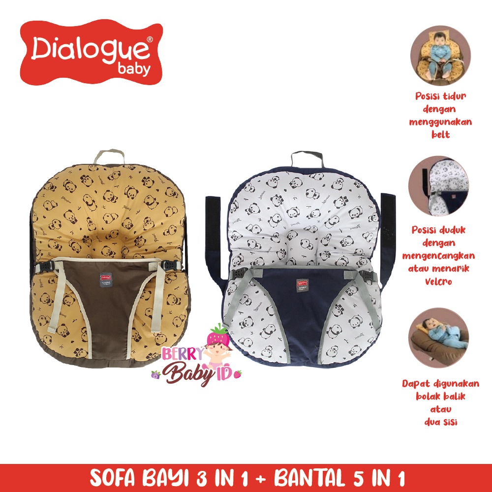 Dialogue Baby Sofa Bed 3in1 Tempat Duduk Kasur Bayi GRATIS Bantal Berry Mart