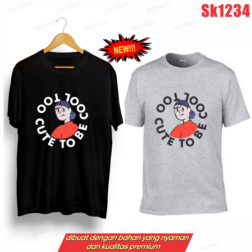 MURAH!!! KAOS THAILAND TOO CUTE SK1234 UNISEX ADA KAOS ANAK