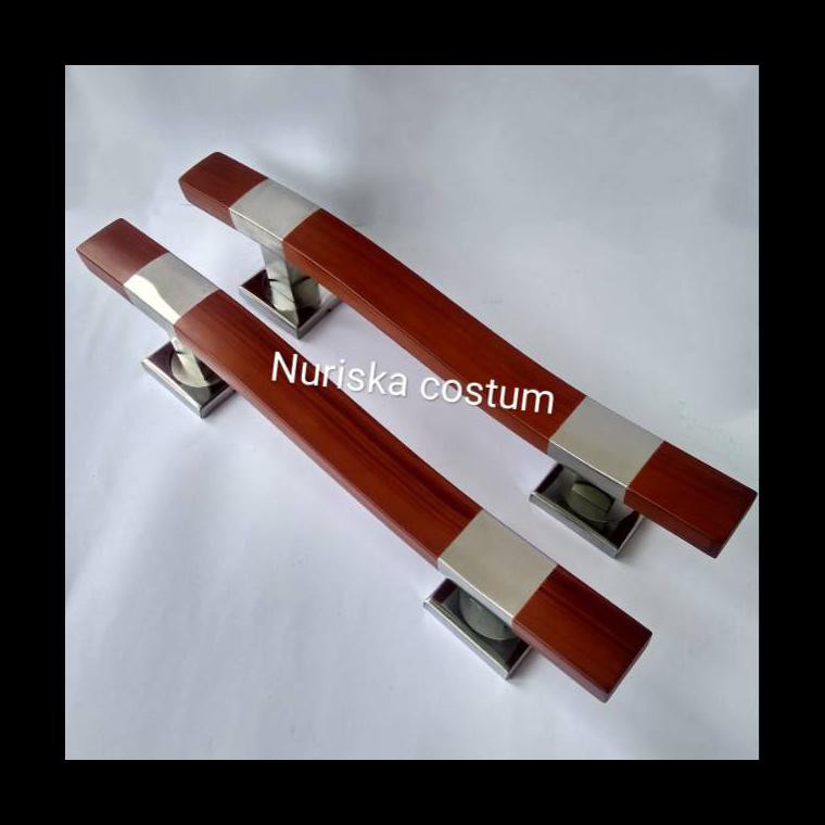 Promo murah Handle pintu rumah minimalis tarikan pintu stainless kotak melengkung S size 33cm