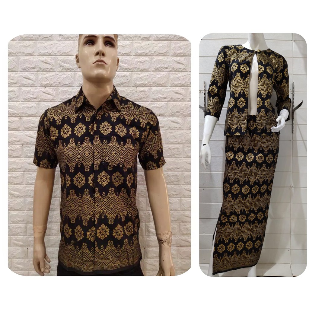 STELAN BATIK COUPLE MOTIF EMAS TERBARU