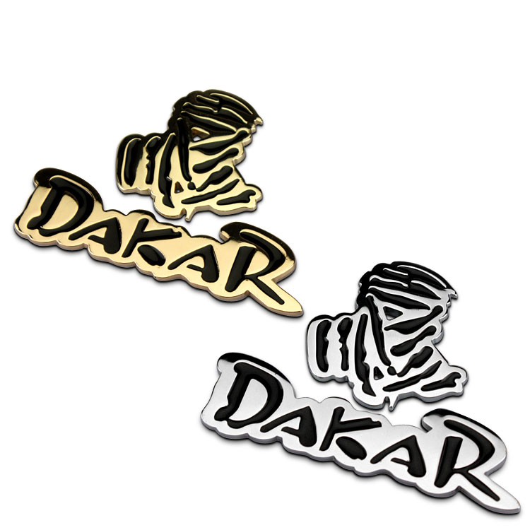 Sticker Emblem Metal Logo Rally DAKAR untuk Dekorasi Bodi Jeep/Truk/Mobil