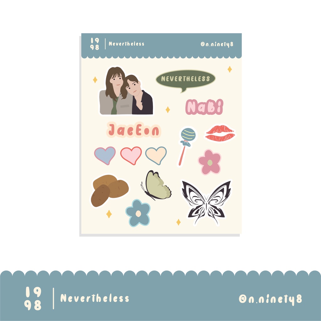 

Sticker sheet 'Nevertheless' by n.ninety8