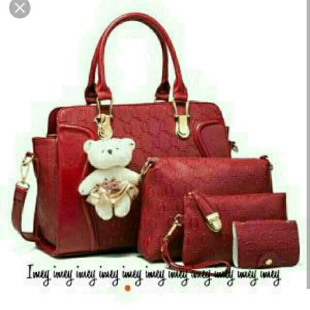 RLY68 Tas Wanita Desvacito Tas Selempang Wanita Fashion-Tas 4IN1 tanpa boneka