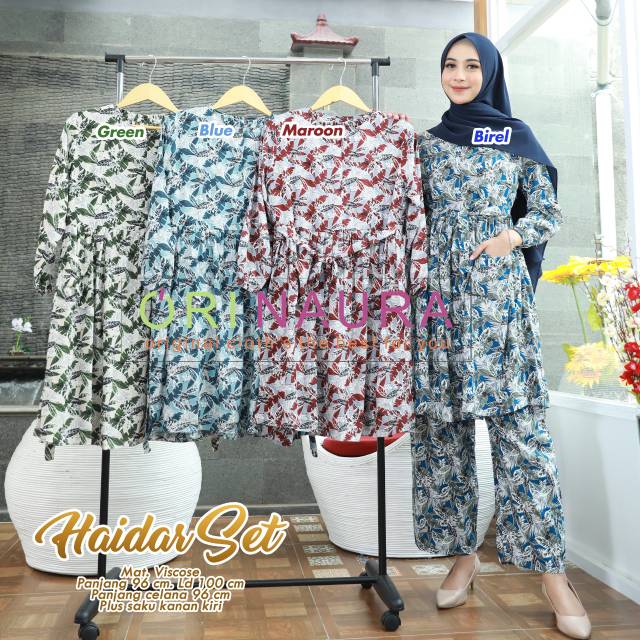 HAIDAR SET SETELAN PANT DAN TUNIK BY ORI NAURA