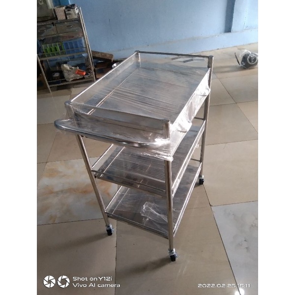 Trolley instrument 3 rack laci steinless