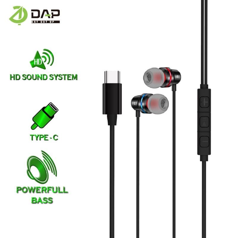 Headset DAP DH-F17 TYPE-C Handsfree DAP DH-F17 TYPE C Earphone DAP DH-F17 TIPE-C ORIGINAL