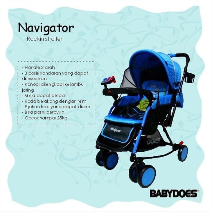 Stroller BabyDoes Navigator Kereta Dorong Bayi Baby Does( Kelambu dan Ayunan Bayi )