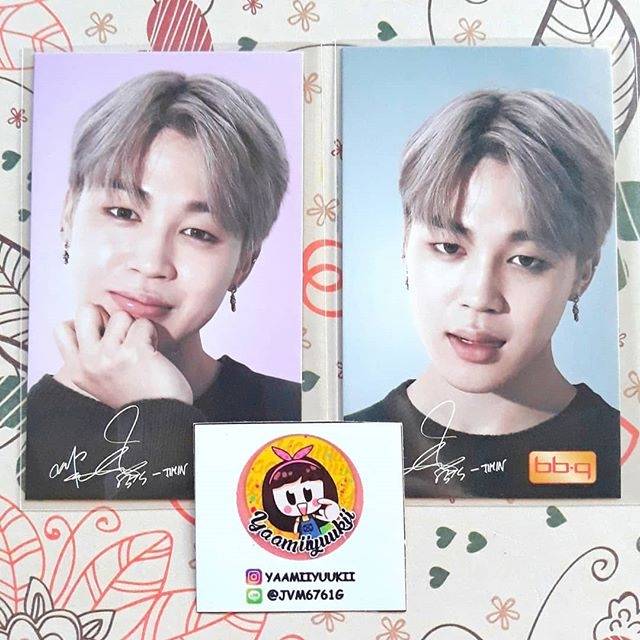 Official Photocard BTS x BBQ Chicken set member/OT7
1set = 2 Photocard

Jimin Set