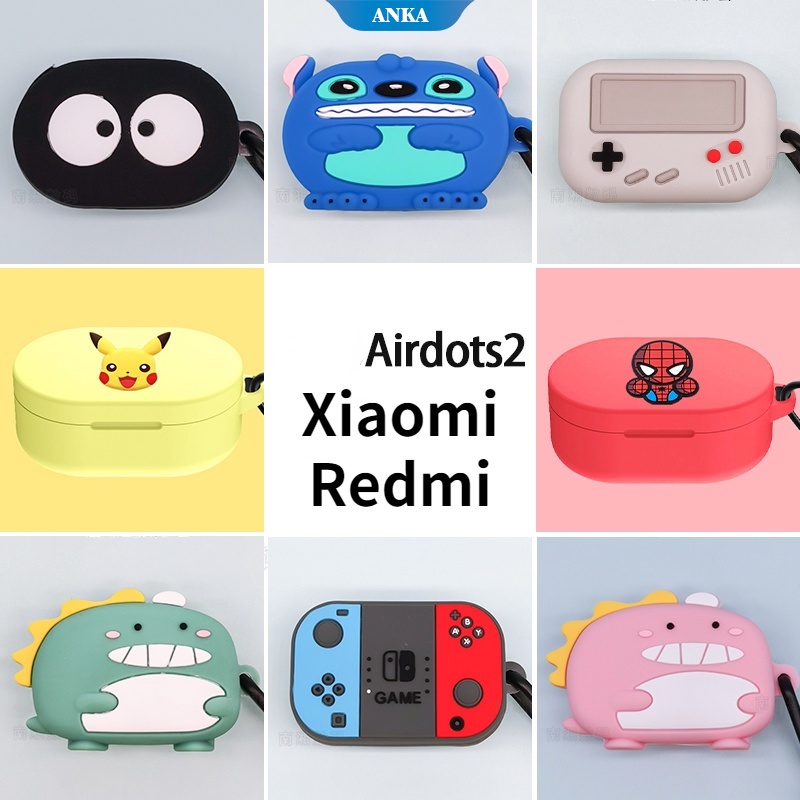 Lucu kartun hewan Redmi AirDots2 headset nirkabel bluetooth headset pelindung penutup anti-drop Xiaomi tren AirDots