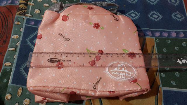 Iconic Insulated Lunch Bag Cooler Tas Bekal Makan Garis Dot Kupu -gn87