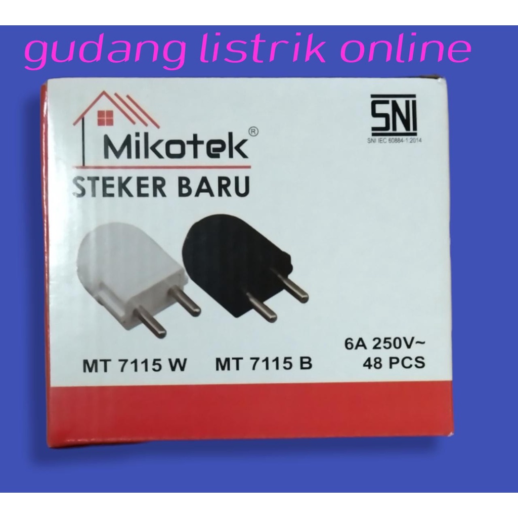 Steker Gepeng Jumbo Steker Putih Gepeng Pipih Jumbo ST - 7115W Mikotek Lumment