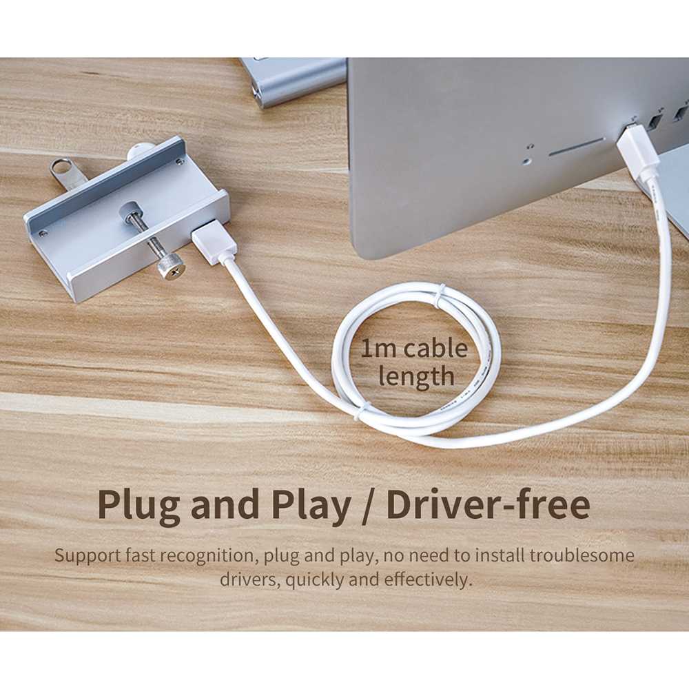 IDN TECH - Orico USB Hub 3.0 Clip-on Type Aluminium 4 Port - MH4PU