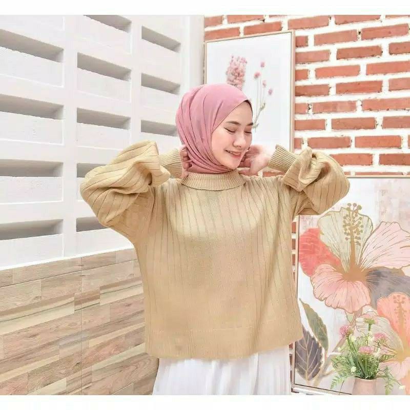 DISCON !!! JOVANCA RAJUT OVERSIZE / TURTLENECK KNITWEAR ARSYILLA PUFFY / RAJUT ATSAN WANITA (JLURBSA