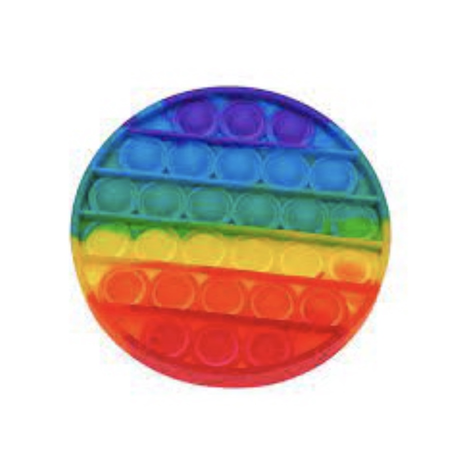 POP IT FINGER TOY MAINAN ANAK TERMURAH RAINBOW ANTI STRESS-BULAT