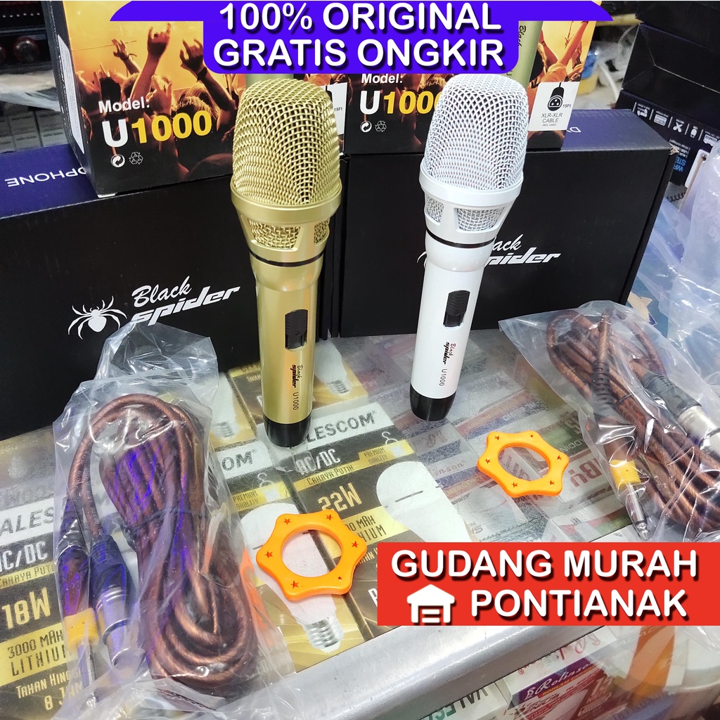 Mic Blackspider U1000 Original Asli Suara Jernih dan NYARING