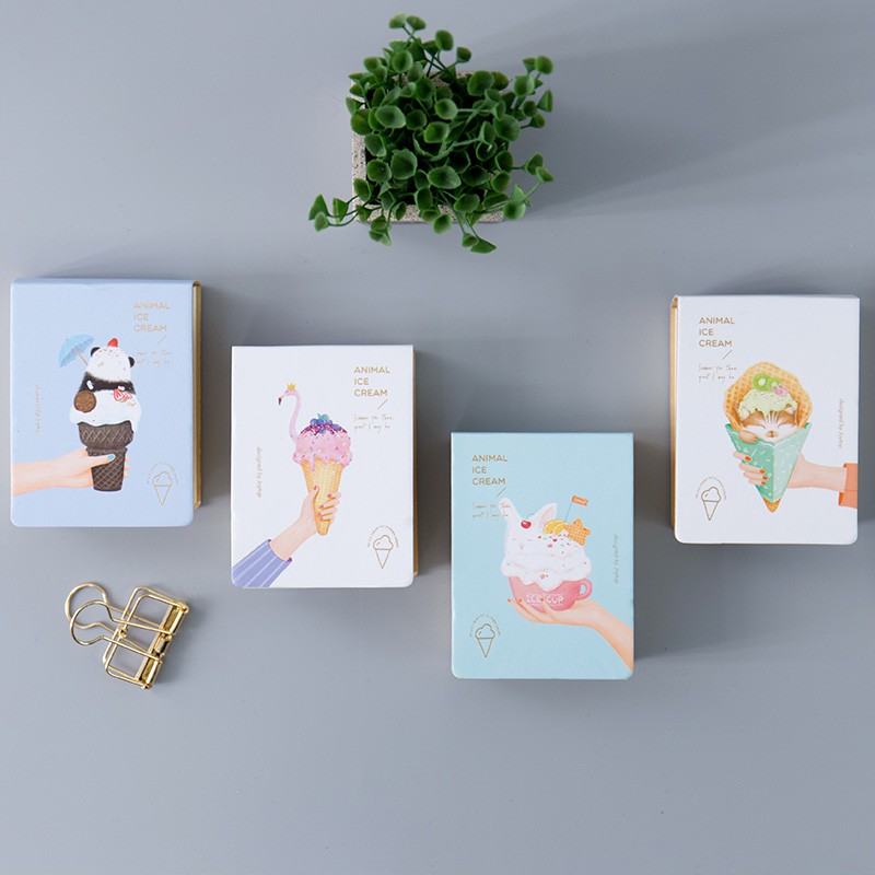 

Animal Ice Cream Mini Plain Memopad (Buku Tulis)