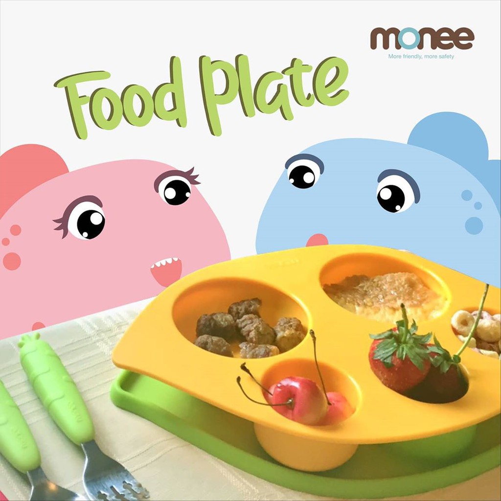 Monee Silicone Food Plate BPA Free