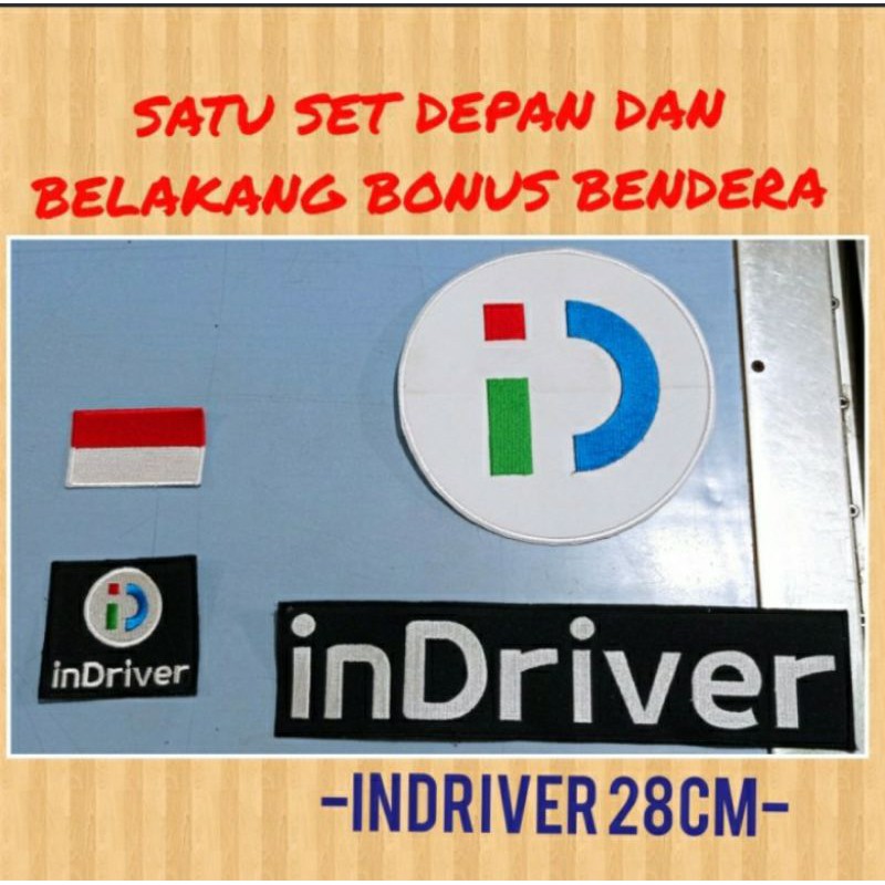 emblem/bordir indriver hitam satu set