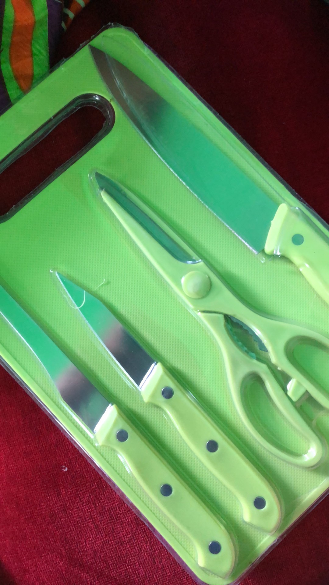 Set Pisau Dengan Talenan Stainless Steel Pisau Koki, Gunting Dapur , Multi-fungsi Pisau/harro