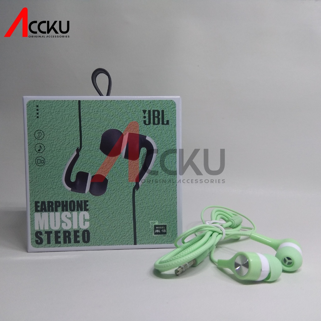 JBL-13 With Mic Handsfree Headset Earphone Murah Merek JBL Headset Universal JBL-13 Jack 3.5mm