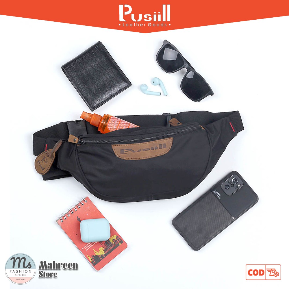 Tas Waist Bag Tas Selempang Kombinasi Kulit Original Pusiill | XM 505