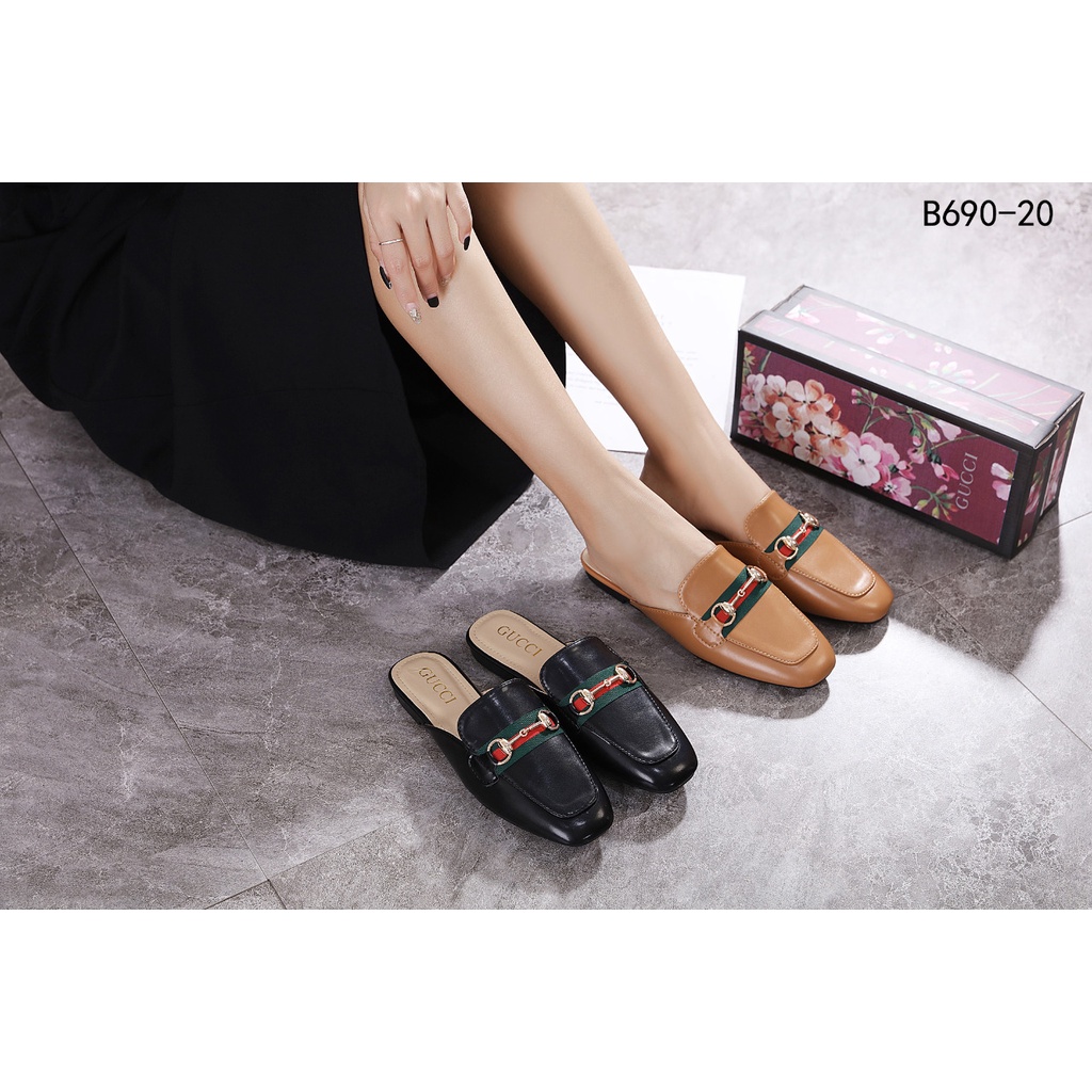 GC Princetown Leather Flat Mules #B690-20