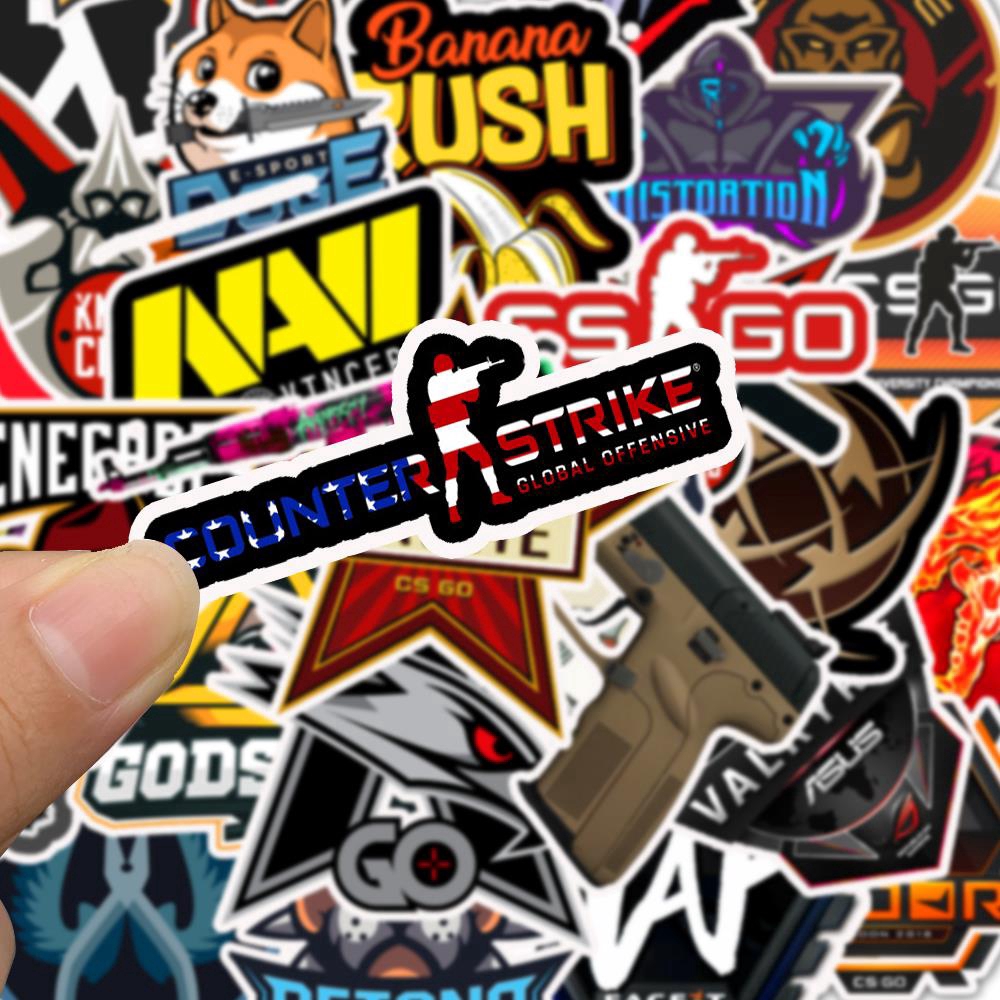 50pcs / lot Graffiti Anime Cs Go Funny Stickers Waterproof For Laptop / Motorcycle