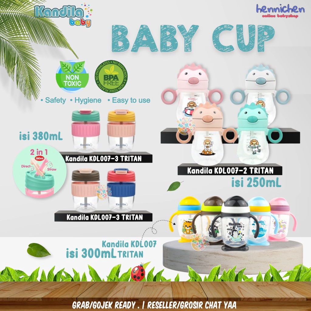 KANDILA BABY CUP GELAS MINUM BAYI BOTOL MINUM SEDOTAN ANAK KDL007 KDL007-2 KDL007-3 KDL007-7