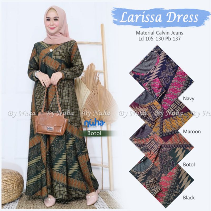 GAMIS BATIK LARISA DRESS BY NUHA CALVIN JEANS